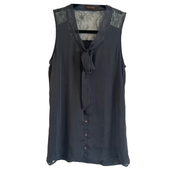 The Limited Women's Green Sleeveless Button-Down Blouse, Extra Small - Picture 1 of 5